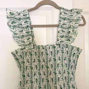 Hill House Ellie Nap Dress - Green Vine Stripe